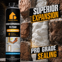 Mousse polyuréthane haute expansion FEIDU'S HOME 750ml/300ml, mastic professionnel pour le remplissage des joints et l'isolation des portes et fenêtres
