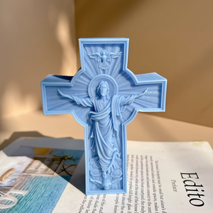 Moule en Silicone Croix pour Bougie Deux Tailles, Moule en Silicone Jésus pour Pâques DIY, pour Résine, Gypse, Ciment Faits Main, Cadeaux de Festival de Luxe - Product Image 5