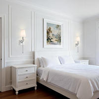 Apliques de pared de dormitorio de fondo de sala de estar de decoración OEM, juegos de 2 lámparas de pared Led, luces de pared de tela Interior para el hogar