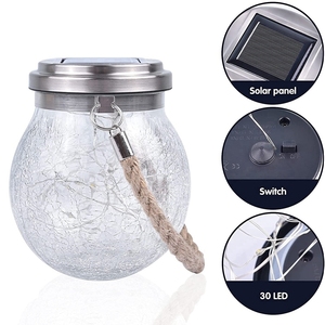 1 Pack Hanging <span class=keywords><strong>Solar</strong></span> Lantern 30LED Fairy <span class=keywords><strong>Lights</strong></span> para Mason Jars <span class=keywords><strong>Glass</strong></span> Globewaterproof Garden <span class=keywords><strong>Solar</strong></span> <span class=keywords><strong>Lights</strong></span> Outdoor para Garden - Product Image 3