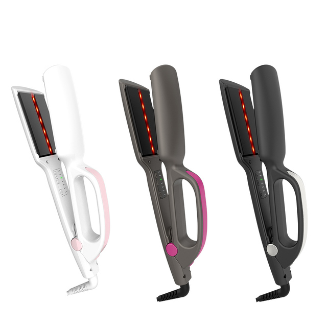 Professional Mini Hair Straightener Flat Iron with LED Display Electric Steam Source for Household and RV Use Straightens Hair