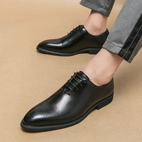 Nouvelles Chaussures Habillées de Luxe en Cuir pour Hommes 2026 – Confortables, Pointues, Idéales pour les Occasions Sociales, Noires, Décontractées ou de Mariage