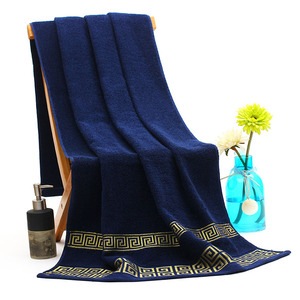 Semplice <span class=keywords><strong>Set</strong></span> di <span class=keywords><strong>asciugamani</strong></span> ricamati in cotone per uso domestico asciugamano per la pelle morbido assorbente per il bagno di casa - Product Image 3