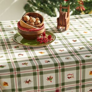 Skymoving mới giáng sinh Khăn Trải Bàn Bàn Ăn quần áo vải không thấm nước sang trọng Polyester hình chữ nhật Khăn trải bàn trang trí cho bảng - Product Image 2