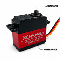 Moteur servo numérique à couple élevé 40KG XQ-POWER XQ-S3240M avec engrenage en titane, étanche, pour bras robotique, voiture RC, vente en gros OEM 6.8V
