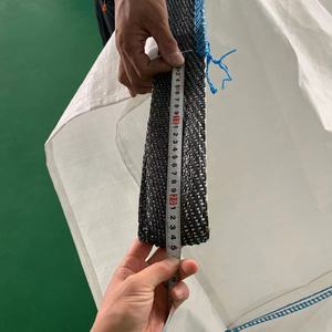 HESHENG Super<span class=keywords><strong>กระสอบ</strong></span> 1 ตันจัมโบ้ใหญ่ FIBC จํานวนมากกระเป๋าระบายอากาศทอวัสดุ 4 ห่วงสําหรับยกและด้านล่างแบนปล่อย - Product Image 5