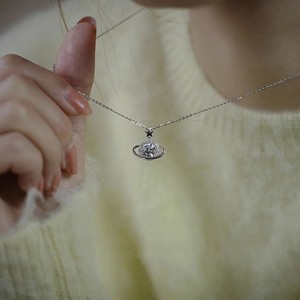 Collier halo en zircone cubique étoile scintillante, plaqué rhodium, bijou de luxe, cadeau pour elle - Product Image 3