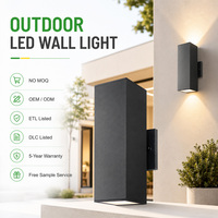 Applique murale extérieure carrée en alliage d'aluminium étanche à LED pour jardin