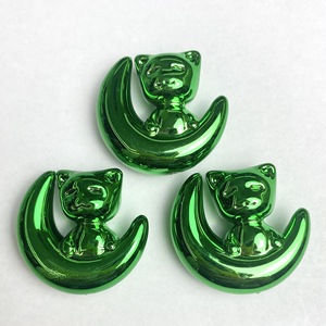 Perles électroplaquées Moon Cat pour chaîne de téléphone DIY, matériau pour boucles d'oreilles, pendentifs, accessoires de bijoux colorés - Product Image 5