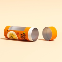 Offre Spéciale Tube d'emballage en papier rigide de qualité alimentaire Fenêtre en PVC Nouilles sèches Céréales Petit déjeuner Pâtes Nouilles pour le stockage du chocolat