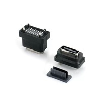 Connecteur USB Type-C plaqué or, étanche, personnalisable, prise femelle verticale, 16/24 broches, connecteur USB C 240W PD
