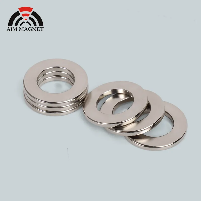 N52 Rare Earth Ndfeb Magnets Very Strong Permanent Disc Ring Neodymium with Welding Processing for Lipstick Package