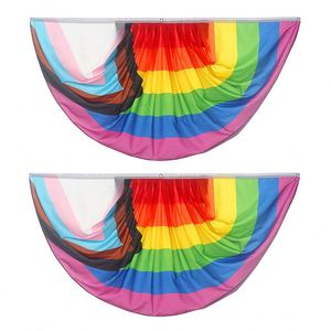 Venta al por mayor personalizado Rainbow Pride Gay hombre ventilador bandera colgante nueva valla al aire libre y cortina de puerta Banner decoraciones para la Educación - Product Image 5