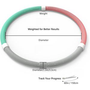 Hula Hoop pour affiner la taille, en matériau PP, outil d'exercice de fitness à domicile pour femmes et hommes - Product Image 4
