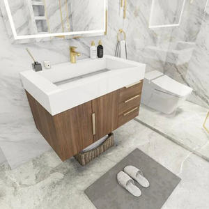 Mobile <span class=keywords><strong>Bagno</strong></span> Sospeso Moderno di Lusso Personalizzato di Alta Qualità con Finitura Verniciata o <span class=keywords><strong>in</strong></span> Melamina - Product Image 4