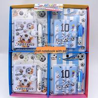 Set de Papelería con Diseño de Fútbol, Modelo SYC-5051342, con Cuaderno A7, Bolígrafo, Grapadora, Cinta Adhesiva y Tijeras, Edición Mundial 2026