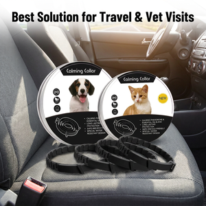 Pita Kalung Penenang Anjing-Bahan Karet Ramah Lingkungan Tahan Air Desain Sederhana Solid Mengurangi Kecemasan Hewan Peliharaan Minyak Esensial Alami - Product Image 5