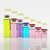 Flacon en verre d'anicilin, bouteille d'impression médicale en collagène, capacité de 1, 2, 3, 4, 5, 7, 8, 9, 10, 15, 20 ou 30ml