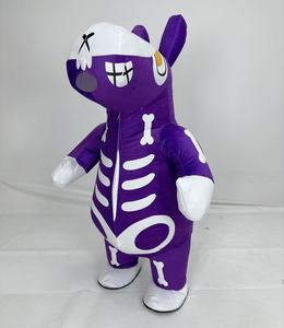 Mascotte gonflable âne squelette violet de haute qualité pour Halloween et Carnaval, costume de mascotte Baldi poppy pour adulte, sorcière mystérieuse - Product Image 4