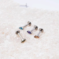 Push Pin G23 Titane Nez Stud Sexy Labret Corps Lèvre Piercing Bijoux Boucles D'oreilles Sans Fil
