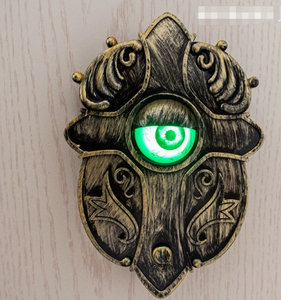 Timbre de Puerta Acrílico con Calavera Espeluznante DAMAI, con Dos Ojos LED Rojos, Función de Voz, Uso en Interiores, Funciona con Pilas AA, para Decoración de Halloween - Product Image 3
