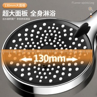 Nouvelle Pomme de Douche Chromée à 6 Fonctions avec Filtre, Sortie Unique, Économie d'Eau, Haute Pression, Design Moderne, Accessoire de Robinet de Salle de Bain
