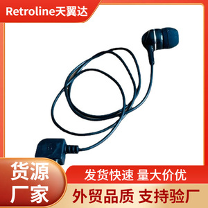 Auriculares con cable tipo C, micrófono de solapa de un solo oído, color negro, para productos en stock. - Product Image 5