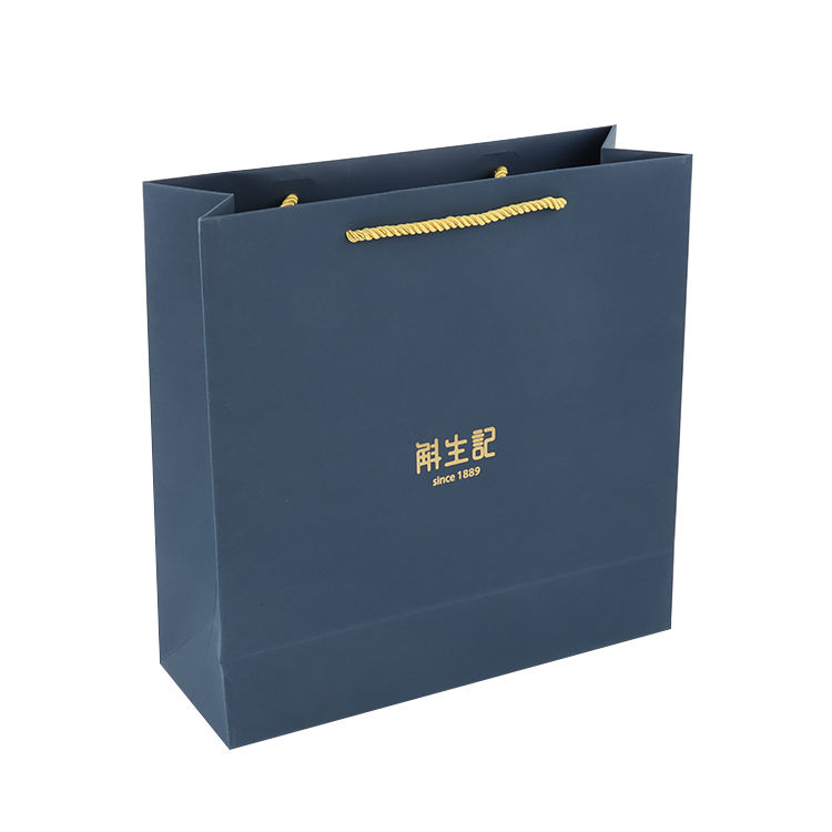 Hot sale custom printed logo food package shopping tote portable kraft paper carrier bag