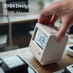 Reloj <span class=keywords><strong>Despertador</strong></span> Clásico Retro de Escritorio, Mini Computadora Decorativa, Luz Nocturna, Carga USB, Pantalla Digital, ABS - Product Image 1