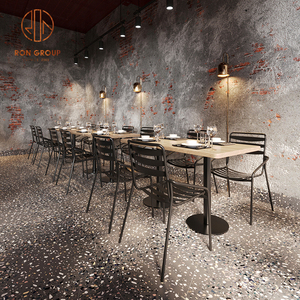 การออกแบบที่ทันสมัยร้อนขายโรงแรมเชิงพาณิชย์เฟอร์นิเจอร์ร้านอาหารไม้เหล็กพักผ่อนร้านอาหารกลางแจ้งโต๊ะบาร์และเก้าอี้ - Product Image 2