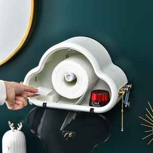 Porte-<span class=keywords><strong>papier</strong></span> toilette mural transparent étanche avec crochet latéral pour salle de bain, écologique, moderne, personnalisable avec logo, boîte à mouchoirs - Product Image 4