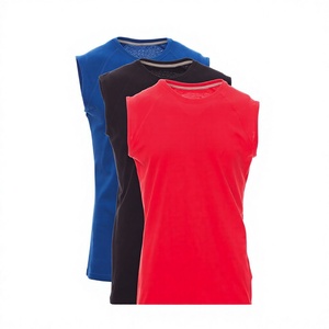 SAWA INDUSTRIES <b>Men's</b> 100% Cotton Tank Sleeveless Sports <b>Vest</b> Breathable Casual Gym Training Tee 180g Fabric Weight Embroidery - Product Image 1