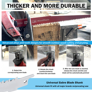 <span class=keywords><strong>Lame</strong></span> de scie alternative d'élagage du <span class=keywords><strong>bois</strong></span> 225mm 5TPI 9 pouces pour une coupe du <span class=keywords><strong>bois</strong></span> efficace - Product Image 3