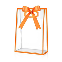 Sac d'emballage personnalisé, sac cadeau transparent, sac en plastique pliable transparent pour souvenirs, cadeaux de fête