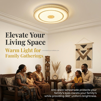 Plafonnier LED Moderne 80W Doré en Fer, 40cm, Effet Ciel Étoilé, Luminaire Encastré 3 Températures de Couleur Modifiables, Luxe pour Maison et Bureau