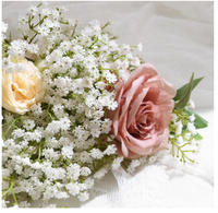 6-Piece Bunga Babysbreath Buatan Warna Putih Langit Berbintang Sentuhan Realistis untuk Dekorasi Pernikahan, Pesta, Wisuda, dan Acara Spesial