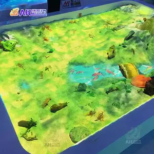 Çocuklar reklam ekipmanları için AR interaktif sihirli kum masa projeksiyon oyunu Sandbox