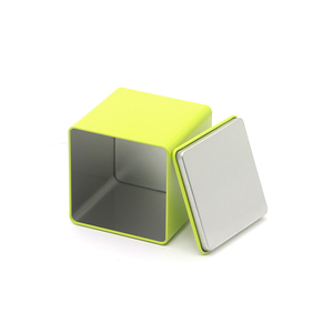Tea Tin Box Luxury Food Tea Packaging Metal Tin Can Box Square Tea Container Tin Tea Candy Jar Tin Can