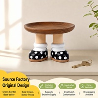 Plateau rond moderne en résine avec motif de chaussures à pois de dessin animé, organisateur de table ludique et ornement pour l'entrée et la décoration intérieure
