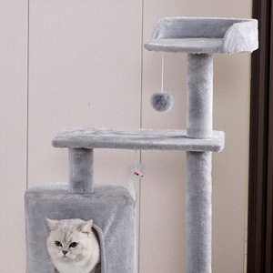 Árbol rascador para gatos al por mayor, casa para gatos integrada, ahorrador de espacio para apartamentos pequeños, juguete para gatos, poste rascador de sisal para mascotas - Product Image 2