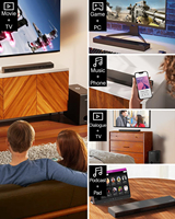 Barre de son Dolby Atmos 2.1 canaux avec caisson de basses filaire, puissance de pointe de 190 W, système home cinéma, EARC BT 5.3, barre de son TV