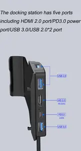 9 in 1 10 in 1 다기능 스팀 데크 도킹 스테이션 팬 유형 C USB 도킹 스테이션 고속 USB C 허브