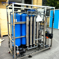 Système d'osmose inverse commercial compact FRP 4040 RO, machine de traitement de l'eau pure avec système UV