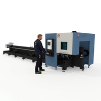 Tube laser à fibre série R, vitesse de positionnement 80 m/min, précision ±0,1 mm, production de petites séries, commandes de tubes métalliques, découpe laser de tubes