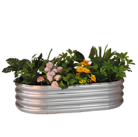 Bac à légumes surélevé en métal galvanisé écologique, sans pourrissement ni rouille, couleur et taille personnalisables pour légumes et fleurs