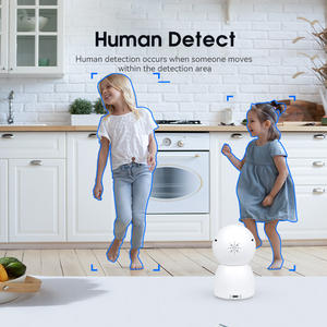 Câmera de Segurança CCTV Inteligente para Casa 1080p com Áudio Bidirecional Visão Noturna IR PTZ CMOS Alarme <span class=keywords><strong>WiFi</strong></span> 2.4G Cartão SD para Bebês - Product Image 4