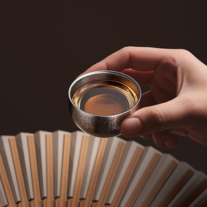 Ensemble de thé de voyage en titane pur Deslon, une théière, trois tasses de 240 ml chacune, design minimaliste léger pour servir des boissons - Product Image 3
