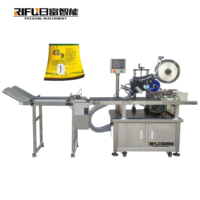 Autocollant de Surface plate, autocollant automatique, boîte de papier carrée, machine d'étiquetage de dessus de bureau