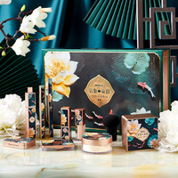 Coffret cadeau de maquillage de beauté inclus rouge à lèvres longue durée BB crème correcteur cosmétiques bouffée de champignons poudre pressée point culminant fard à joues