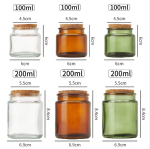 Muestra Gratis, Frascos <span class=keywords><strong>de</strong></span> Vidrio Marrón Vacíos <span class=keywords><strong>de</strong></span> 100ml, 250ml, 4oz, 6oz, Frascos <span class=keywords><strong>de</strong></span> Vidrio Hechos a Mano para Regalo <span class=keywords><strong>con</strong></span> Tapa <span class=keywords><strong>de</strong></span> <span class=keywords><strong>Corcho</strong></span> para Velas - Product Image 5
